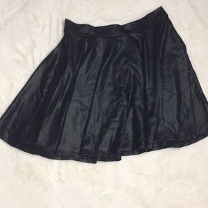 Faux Leather skater skirt